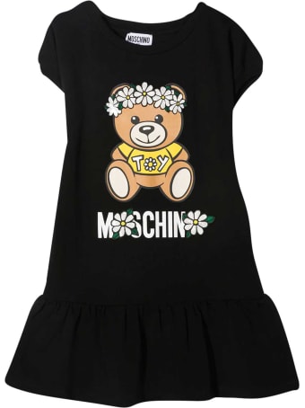 Moschino Black Teen Dress With Toy Print