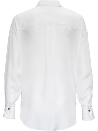 Brunello Cucinelli Silk Shirt With Monile Detail