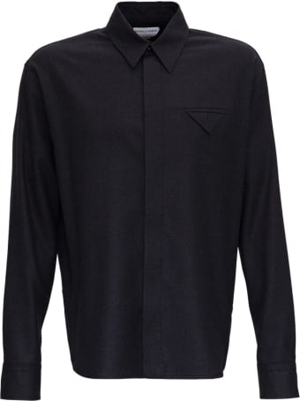 Bottega Veneta Gray Flannel Shirt