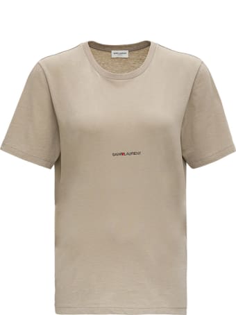 Saint Laurent T-shirt Sl Rive Gauche Front Print