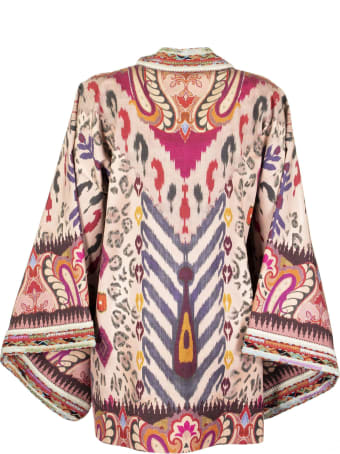 Etro Kimono Jacket With Paisley Print With Animal Design