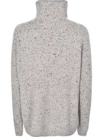 A Punto B High-neck Woven Sweater