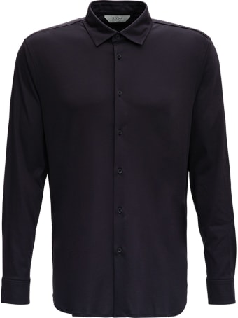 Z Zegna Pol0 Manica Lunga In Superfine Cotton