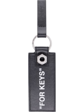 Off-White Leather Keyring