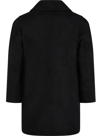 Le Gemelline by Feleppa Black Coat For Girl