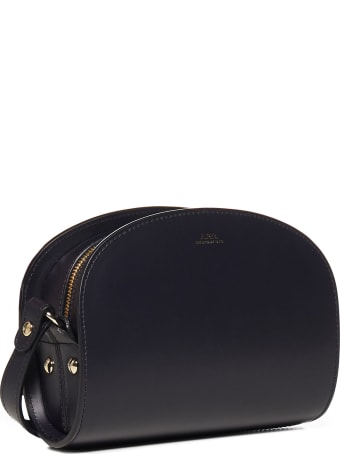 A.P.C. Half-moon Mini Leather Shoulder Bag