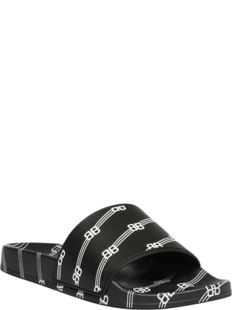Balenciaga Diagonal Logo Slider Sandal