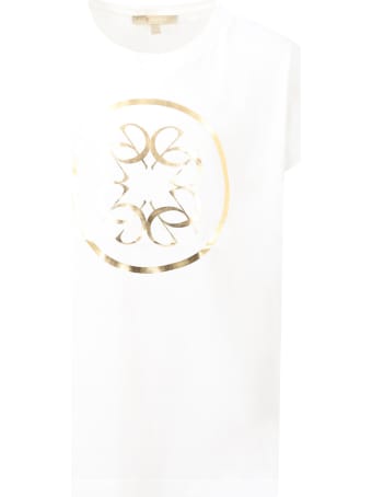 Elie Saab White T-shirt For Girl With Logo