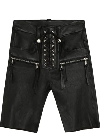 Ben Taverniti Unravel Project Leather Cyclist Shorts