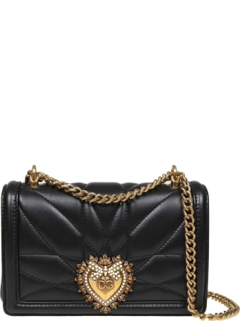 Dolce & Gabbana Mini Devotion Bag In Matelassé Nappa Color Black