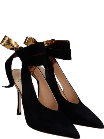 Francesco Russo Sandals In Black Suede