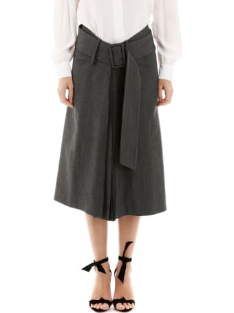 Rokh Belted Pleat Skirt