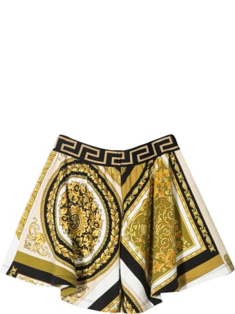 Young Versace Printed Shorts
