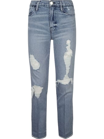 Frame Distressed Detail Jeans