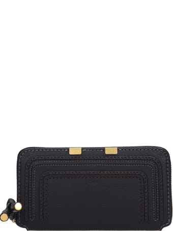 Chloé Long Mercie Wallet In Black Leather