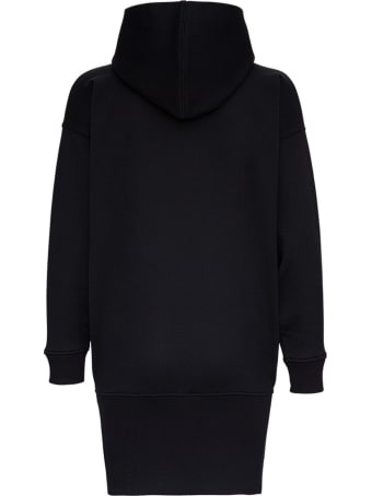 Valentino Hooded Dress With Logo Print