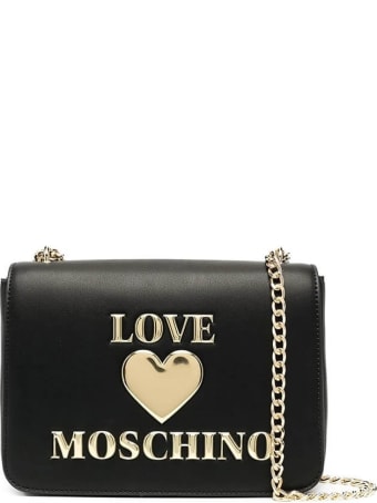 Love Moschino Black Medium Crossbody Bag With Logo