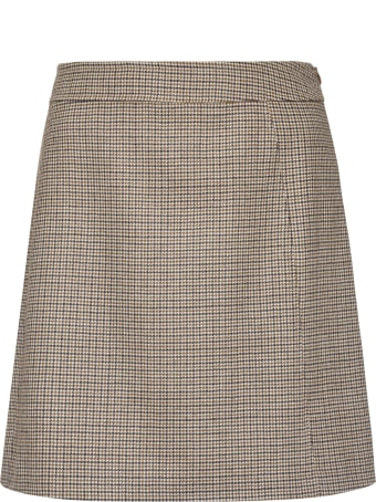 A.P.C. Sonia Checked Wool Mini Skirt