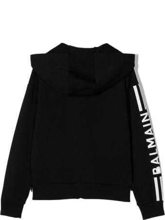 Balmain Black Cotton Hoodie