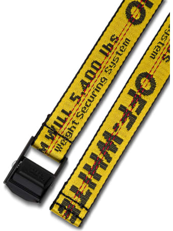 Off-White Industrial Belt In Black And Yellow Nylon
