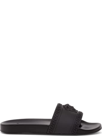 Versace Black Medusa Slides