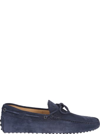 Tod's Blue Suede Gommino Driving Shoes