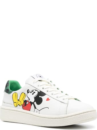 M.O.A. master of arts Leather Sneakers With Mickey Mouse Print