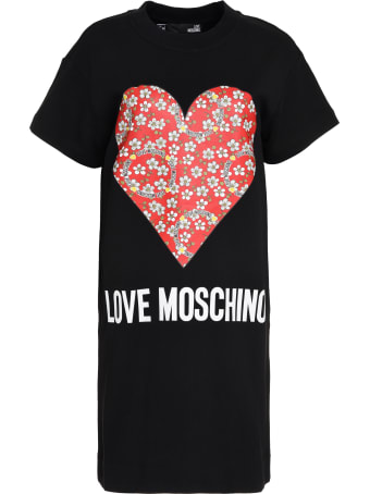 Love Moschino Printed Cotton Sweatdress