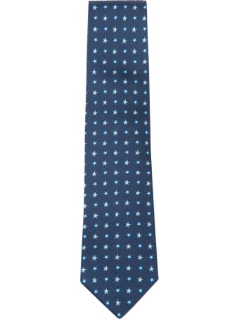 Eddy Monetti Star Motif Print Neck Tie