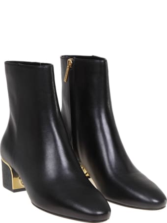 Michael Kors Ankle Boot In Black Leather