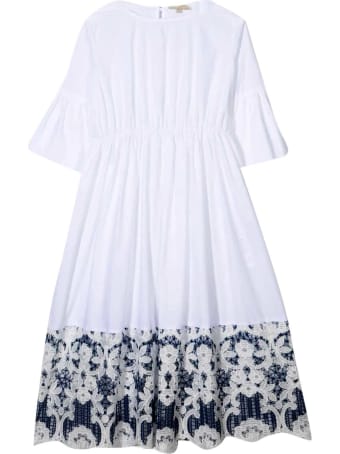 Elie Saab White Pleated Teen Dress
