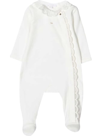 Chloé White Chloé Kids Baby Suit