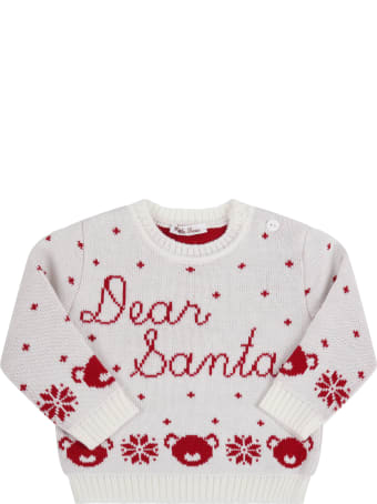 Little Bear White Sweater For Babykids
