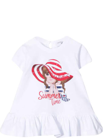Monnalisa White Maxi T-shirt