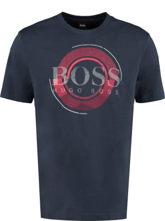 Hugo Boss Cotton Blend Crew-neck T-shirt