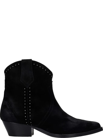 The Seller Texan Ankle Boots In Black Suede