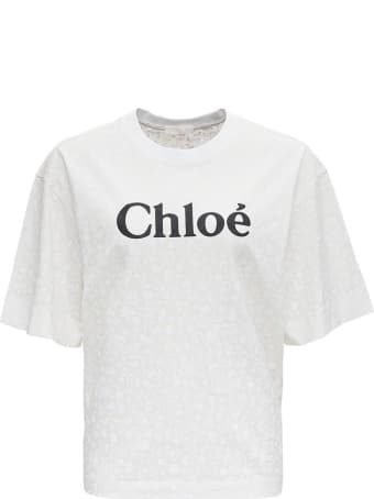 Chloé Jersey T-shirt With Logo Print
