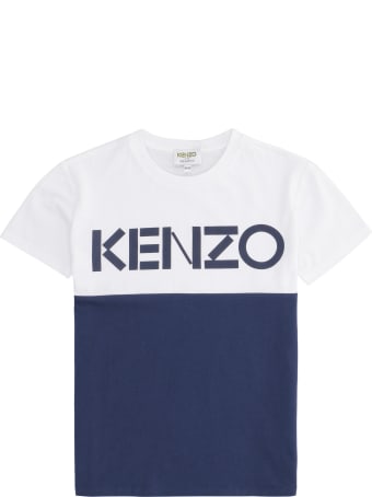 Kenzo Kids Logo Print Cotton T-shirt