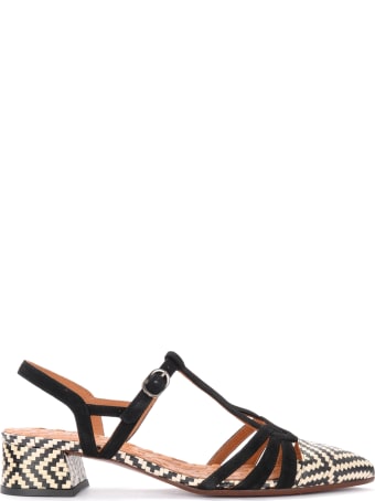 Chie Mihara Rosali Sandals In White And Black Leather