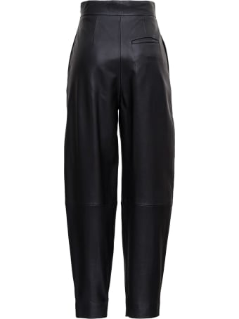 Alberta Ferretti High Waisted Leather Pants