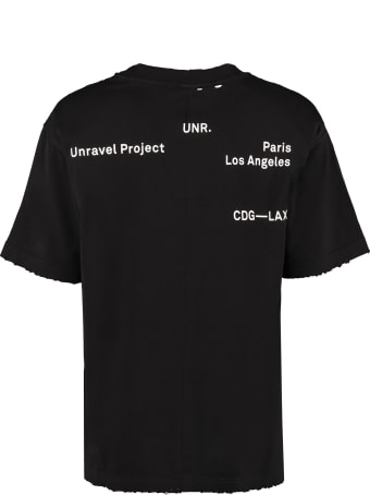 Ben Taverniti Unravel Project Logo Print Cotton T-shirt