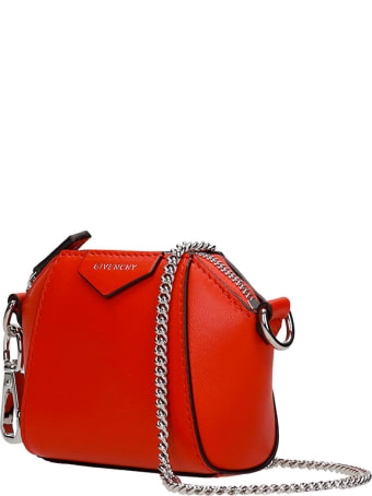 Givenchy Antigona Baby Shoulder Bag In Red Leather