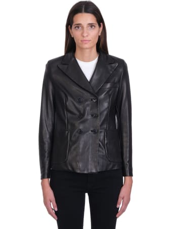 Salvatore Santoro Leather Jacket In Black Leather