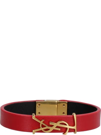 Saint Laurent Opyum Leather Bracelet