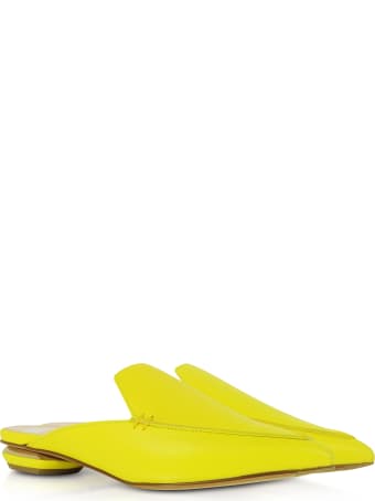 Nicholas Kirkwood Fluo Yellow 18mm Beya Flat Mules