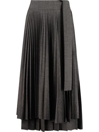 Parosh Plane Pleated Skirt