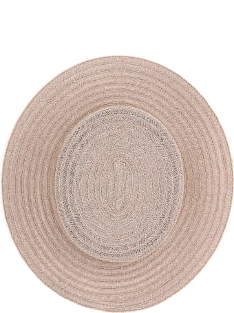 Maison Michel Kiki Canotier Hat In Woven Hemp