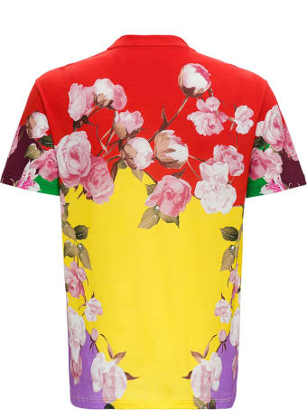 Valentino Cotton T-shirt With Flying Flowers Print