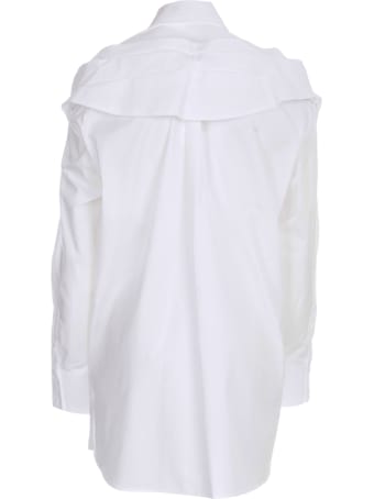 Simone Rocha Masculine Bow Shirt Cotton Poplin