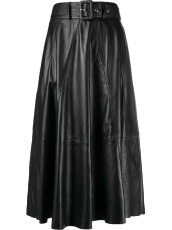 ARMA Gianni Long Leather Skirt With Belt